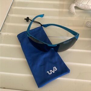 Blue UV3 Sunglasses with Pouch